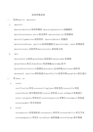 肌肉骨骼系统