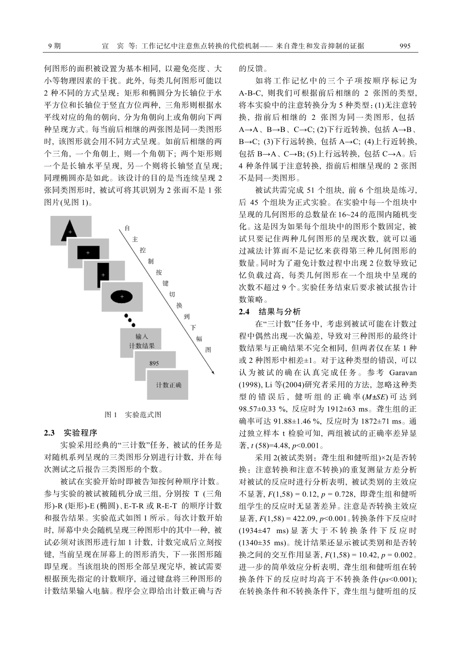 工作记忆中焦点转换的代偿机制——来自聋声和发音抑制的证据_第3页