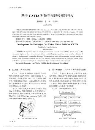 基于CATIA对轿车视野校核的开发