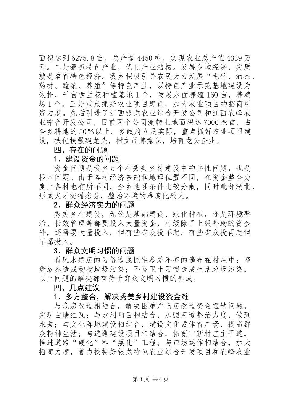 关于秀美乡村调研报告_第3页