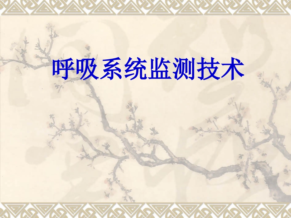 呼吸系统监测技术_第1页