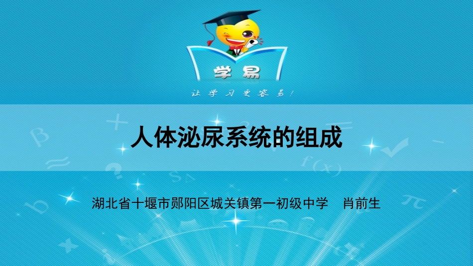 人体泌尿系统的组成复习_第1页