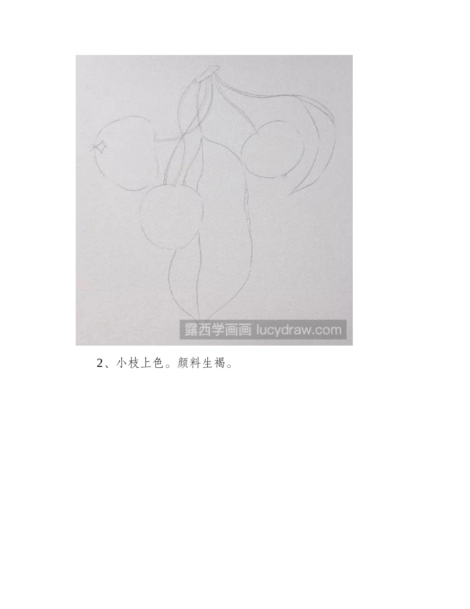 梨的水彩画绘画步骤水彩画教程_第2页
