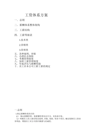 工资体系方案5