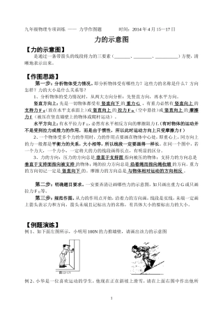 九年级物理作图专项训练---力的示意图