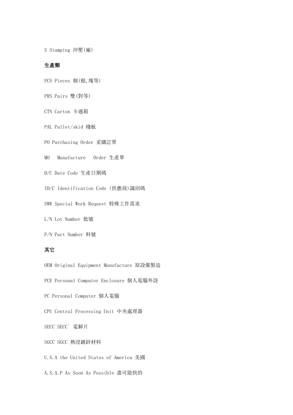 公司部门英文缩写简称大全_第2页