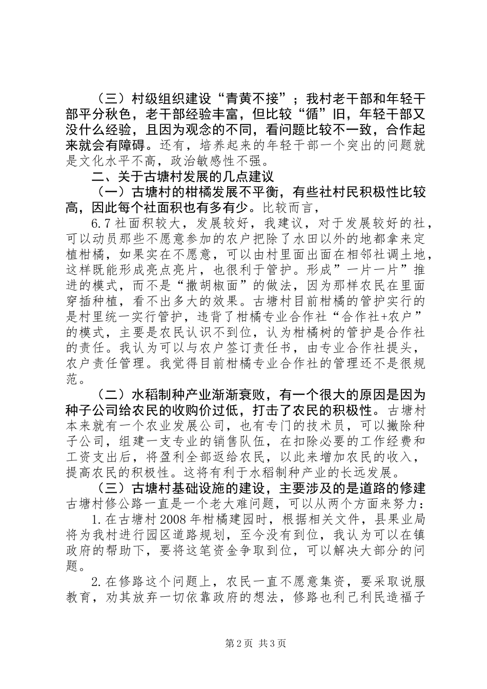 关于乡村现状调研报告_第2页