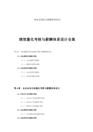 绩效量化考核与薪酬体系设计全案