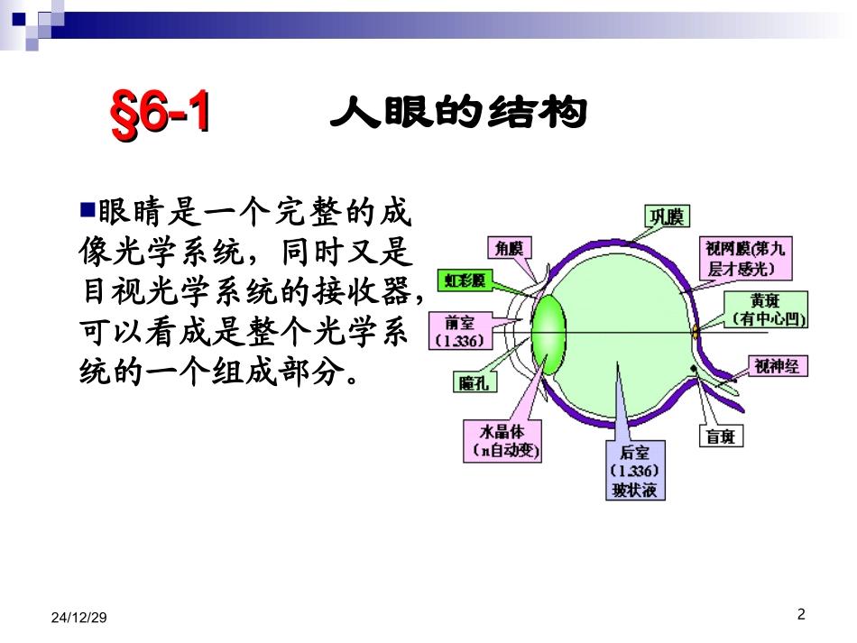 工程光学2008(第六章)人眼的光学结构1_第2页