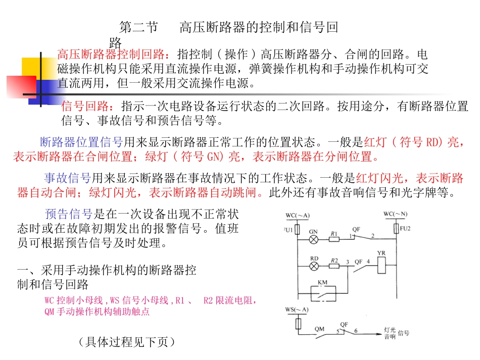 高压断路器的控制和信号回路_第1页