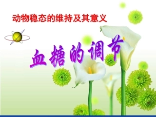 高三生物稳态与平衡第二节血糖调节课件人教版必修三