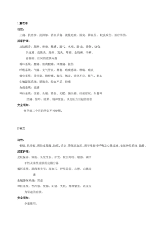 精油配方成分