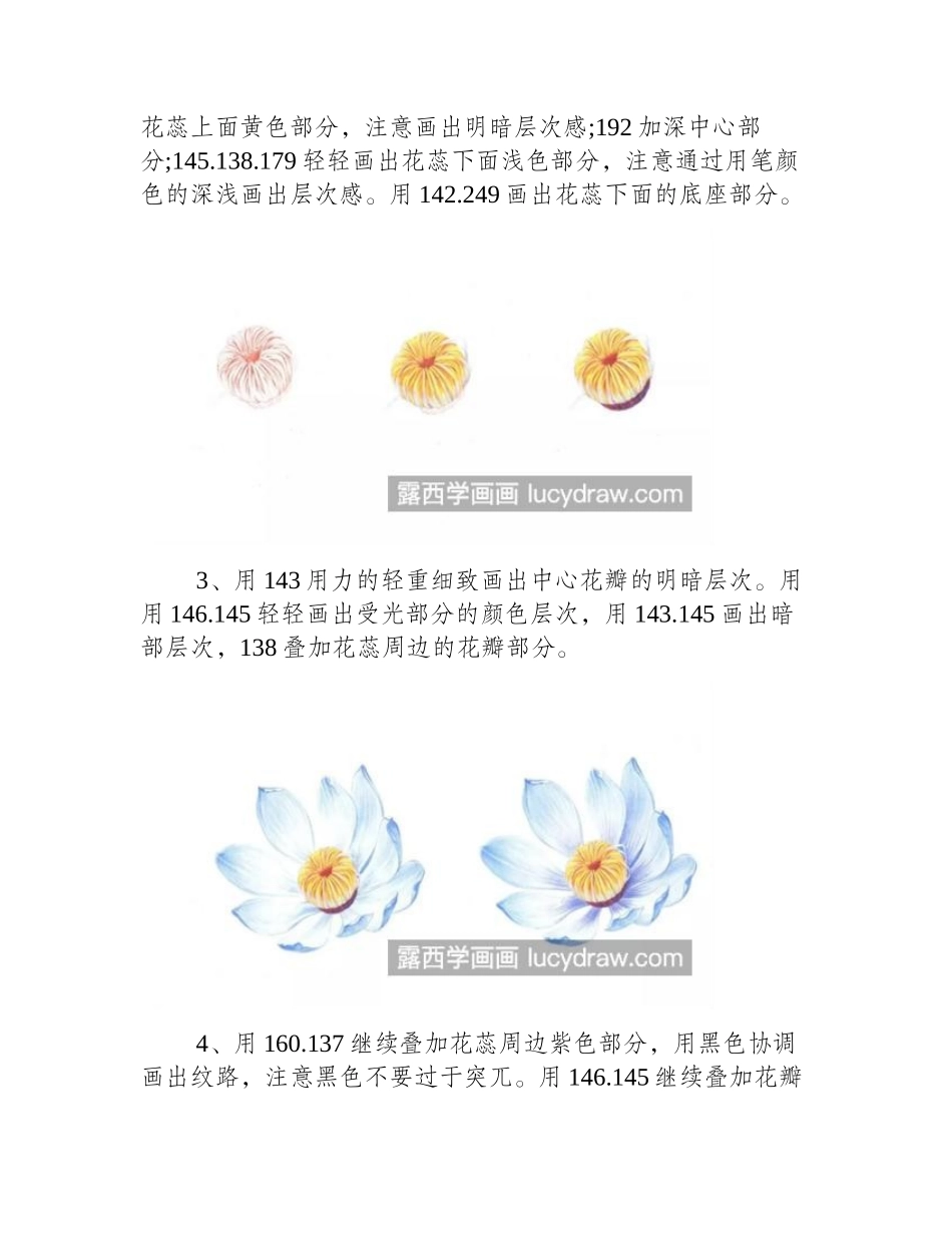 蓝莲花怎么画_有哪些绘画步骤_彩铅画教程_第2页