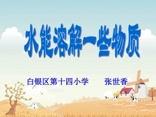 水能溶解一些物质PPT(1)