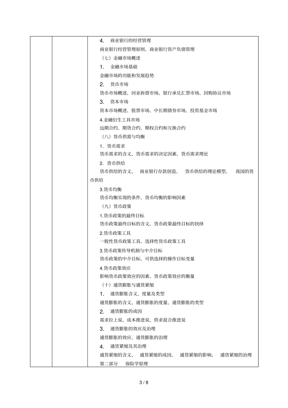 435保险专业基础自命题考试大纲_第3页