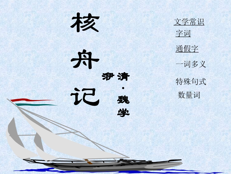 核舟记字词归类_第1页