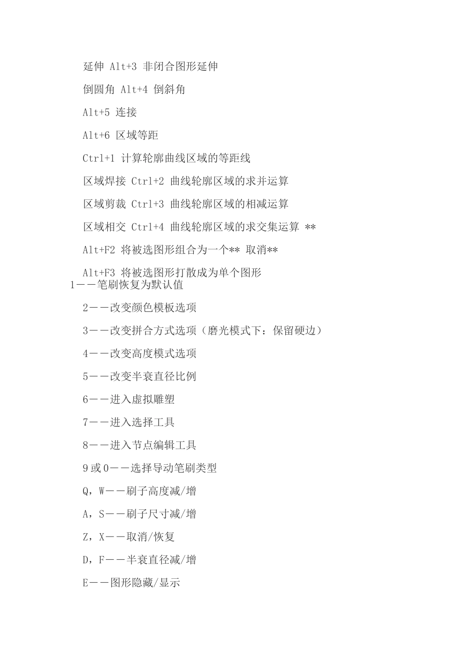精雕软件 最齐全快捷键_第2页