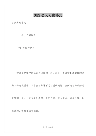 2024公文方案格式