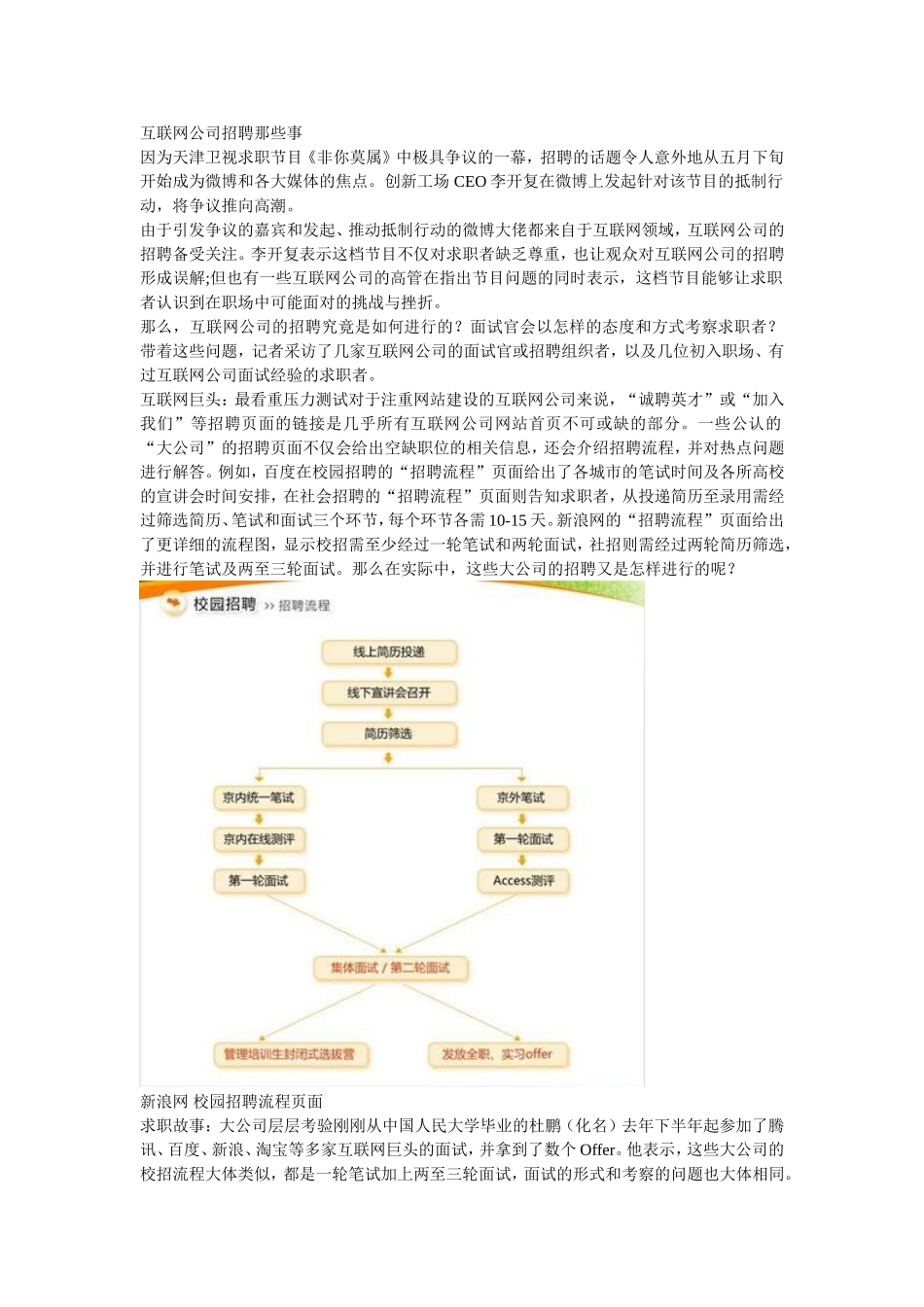互联网公司招聘那些事_第1页