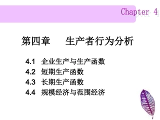 经济学基础(第四章)