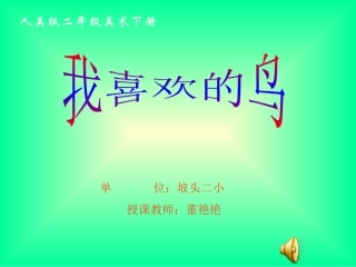 我喜欢的鸟课件