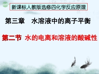 黑龙江省虎林市高中化学 2.2《水的电离和溶液的酸碱性》课件2 新人教版选修4