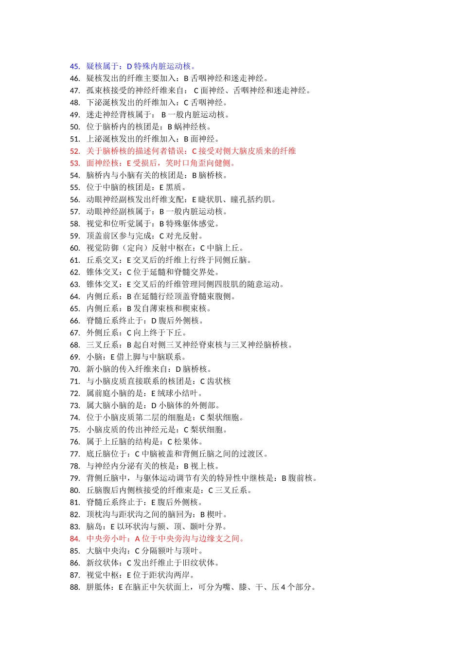 解剖考试范围(历届选择)_第2页