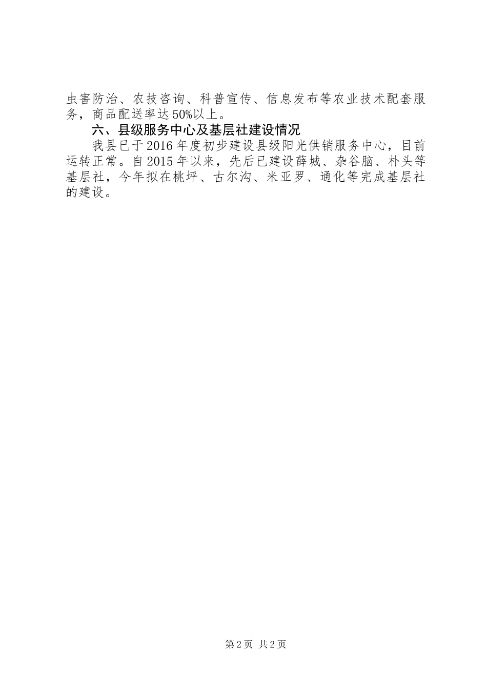 供销社双线运行工作报告_第2页