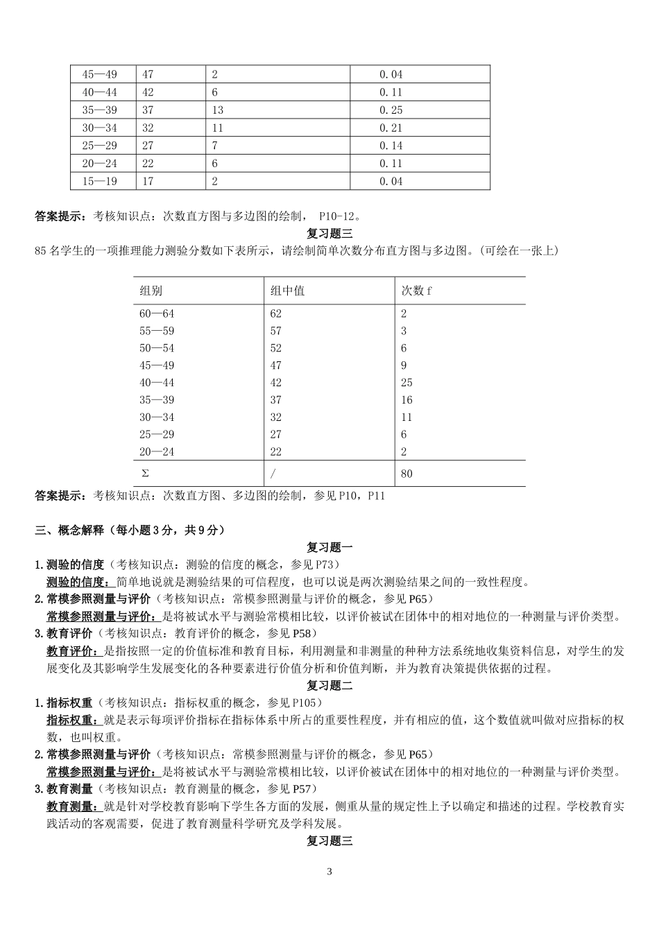 福师1208考试批次《教育统计与测量评价》复习题及参考答案_第3页