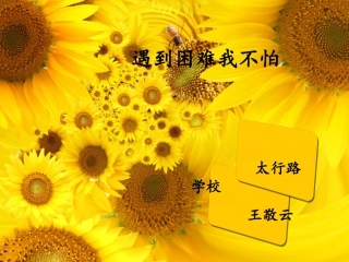 遇到困难我不怕