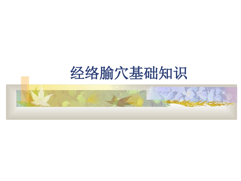 经络腧穴基础知识_第1页