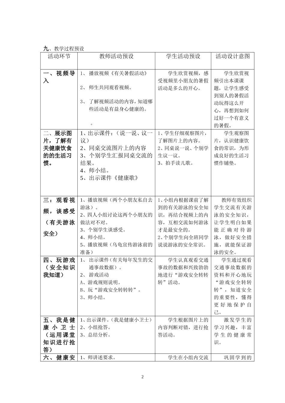 《健康、安全要牢记》教学设_第2页