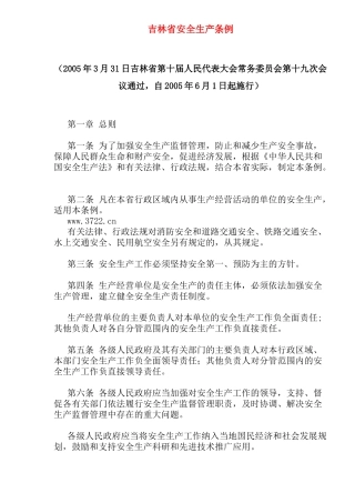 吉林省安全生产条例(19)