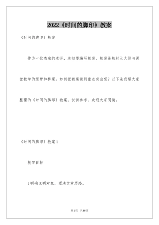 2024《时间的脚印》教案_3