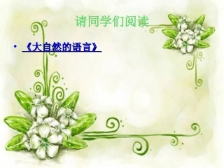 《大自然的语言》课件1
