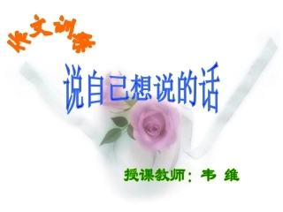 说自己想说的话
