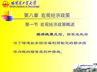 经济学基础第八章  经济政策