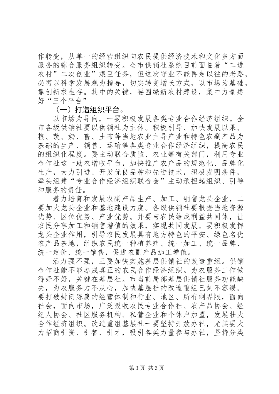 供销社主任专题大会讲话_第3页