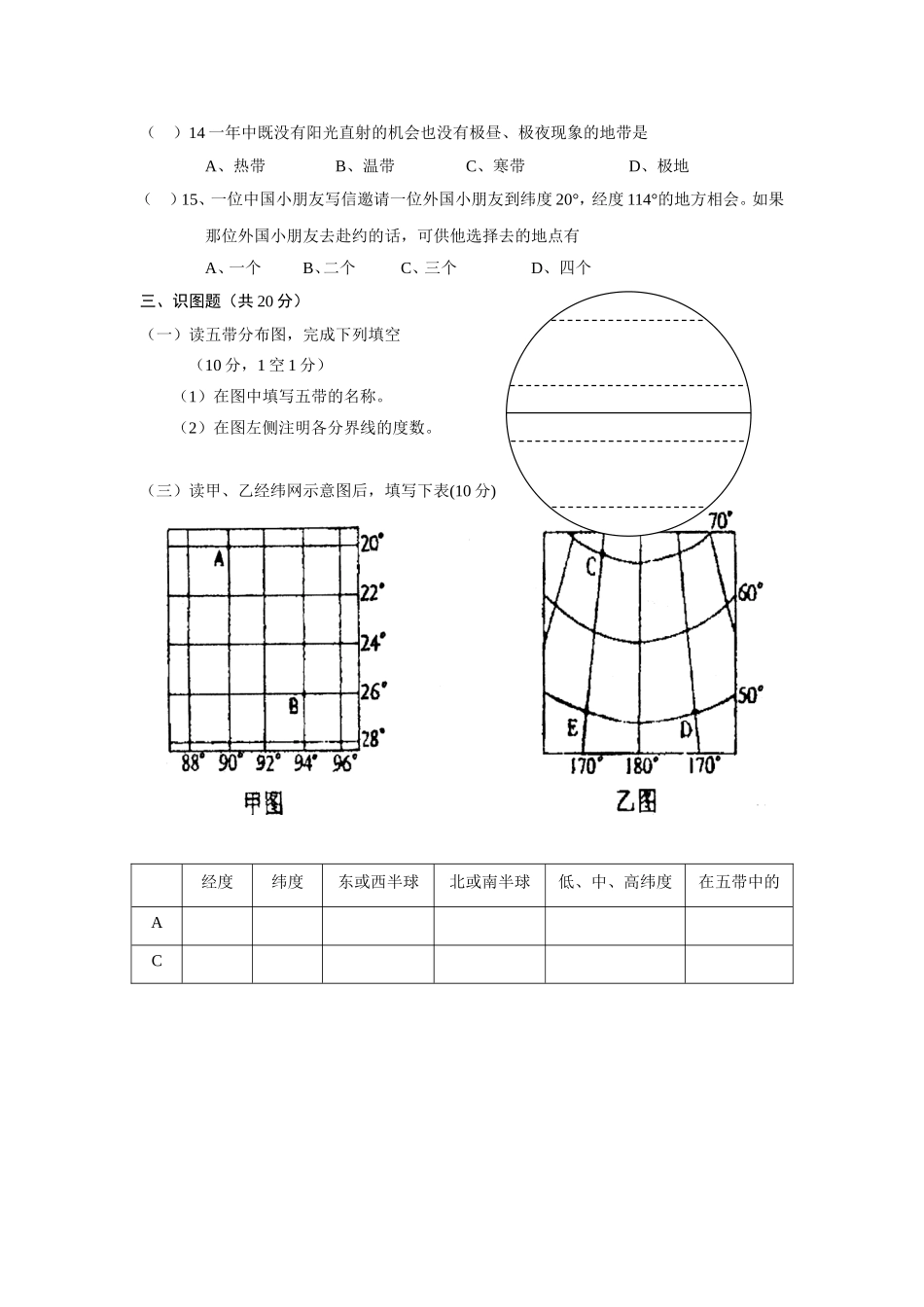 七年级地理九月月考_第2页