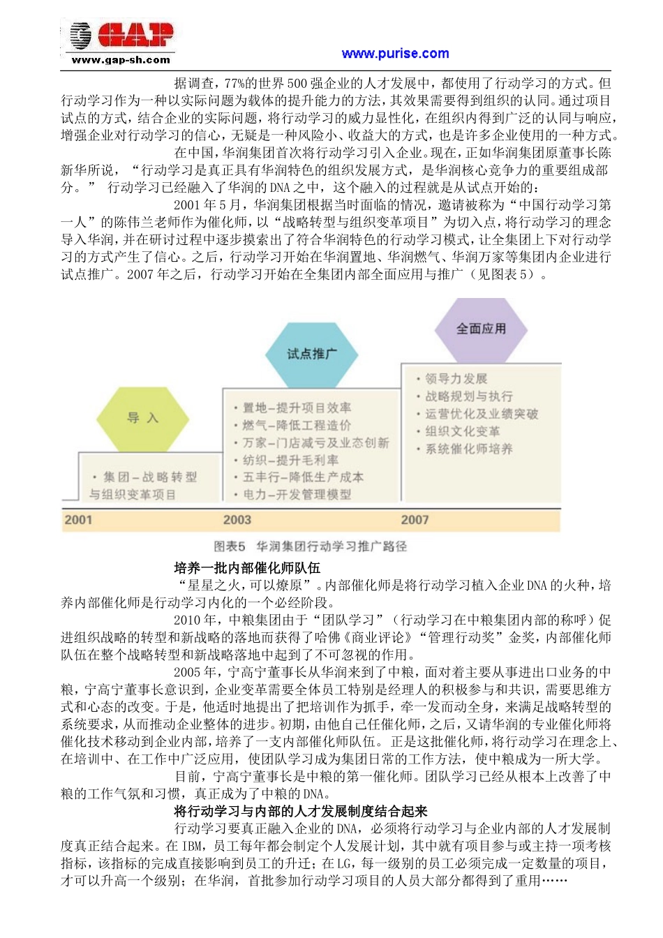 行动学习如何导入企业,如何成为企业的DNA_第3页