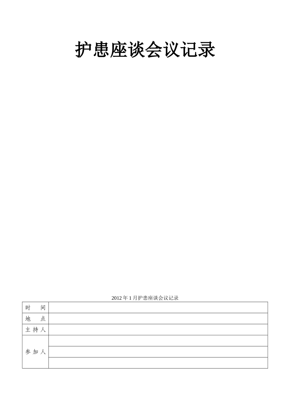 护患沟通座谈会记录本_第2页