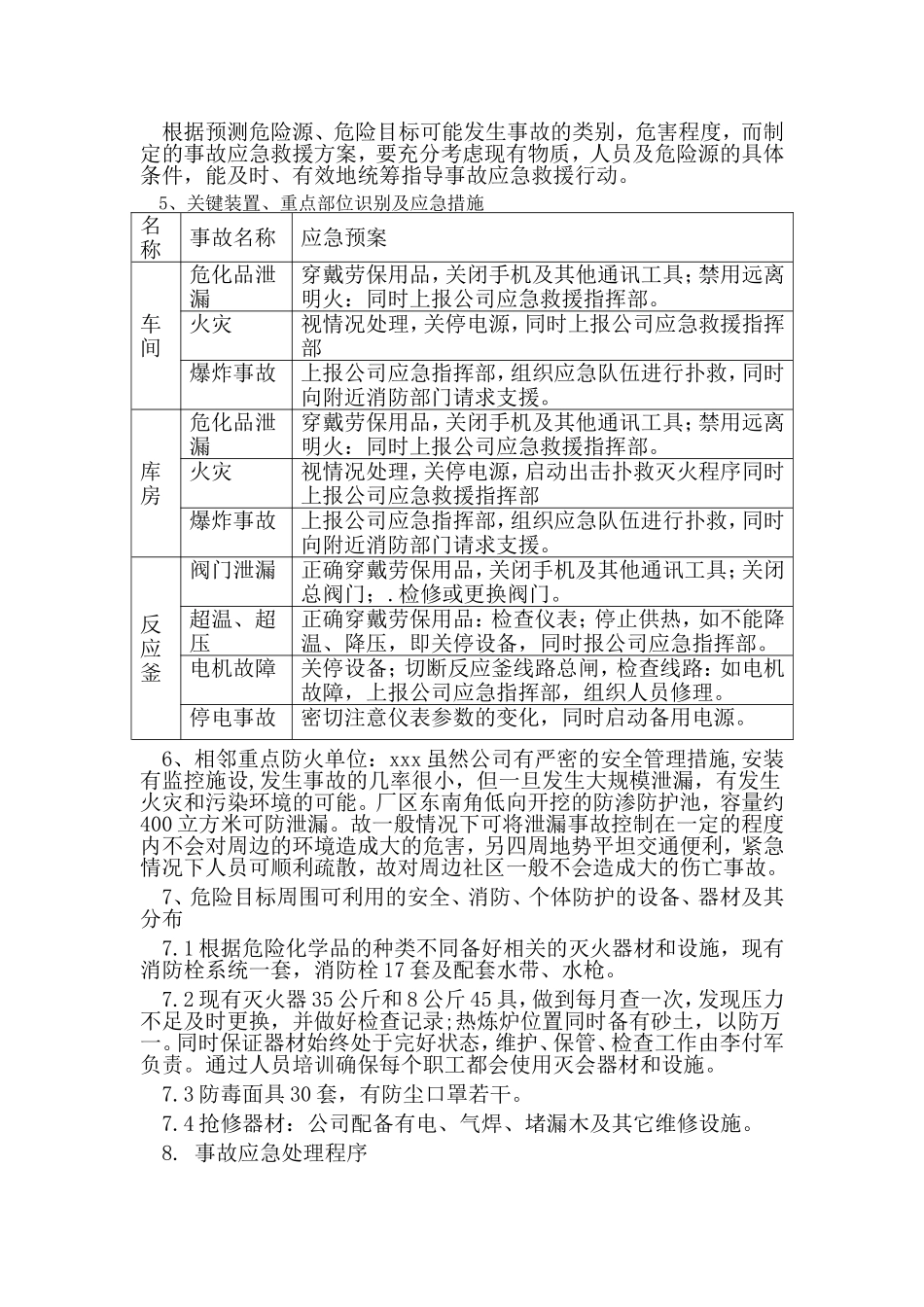 化工企业关键装置,重点部位应急预案_第2页