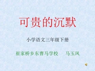 可贵的沉默课件1