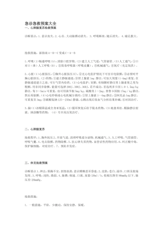 急救预案大全