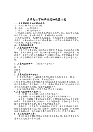 高压电动机冒烟处置方案
