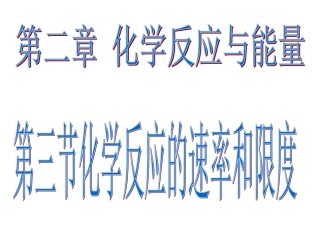化学反应的速率和限度ppt