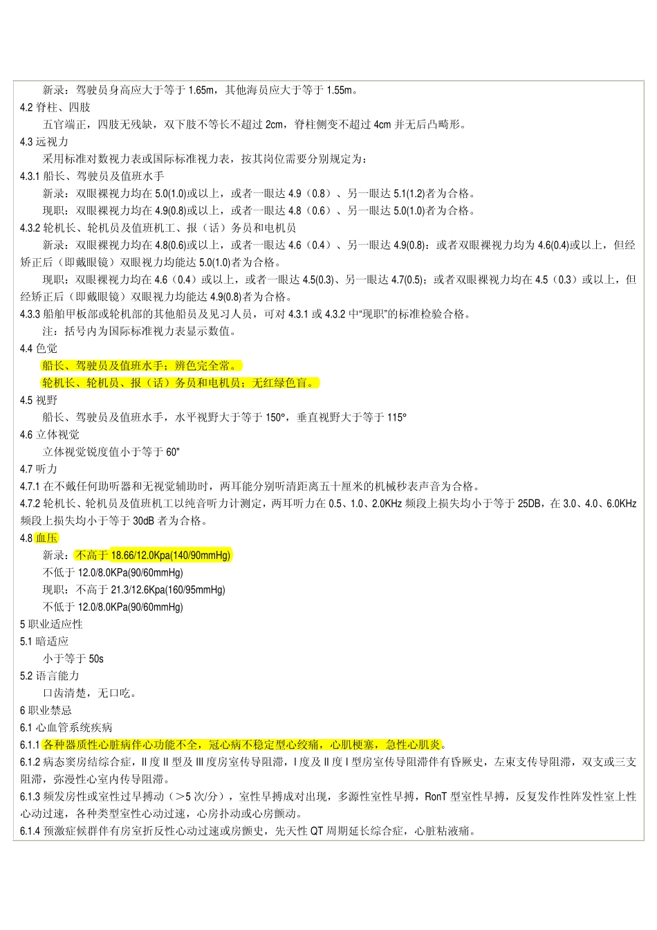 海船船员体检要求_第3页