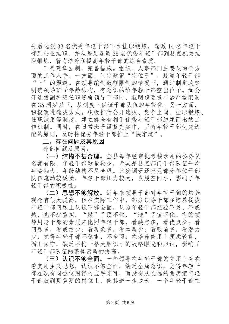 关于年轻干部培养管理的调查与思考_第2页