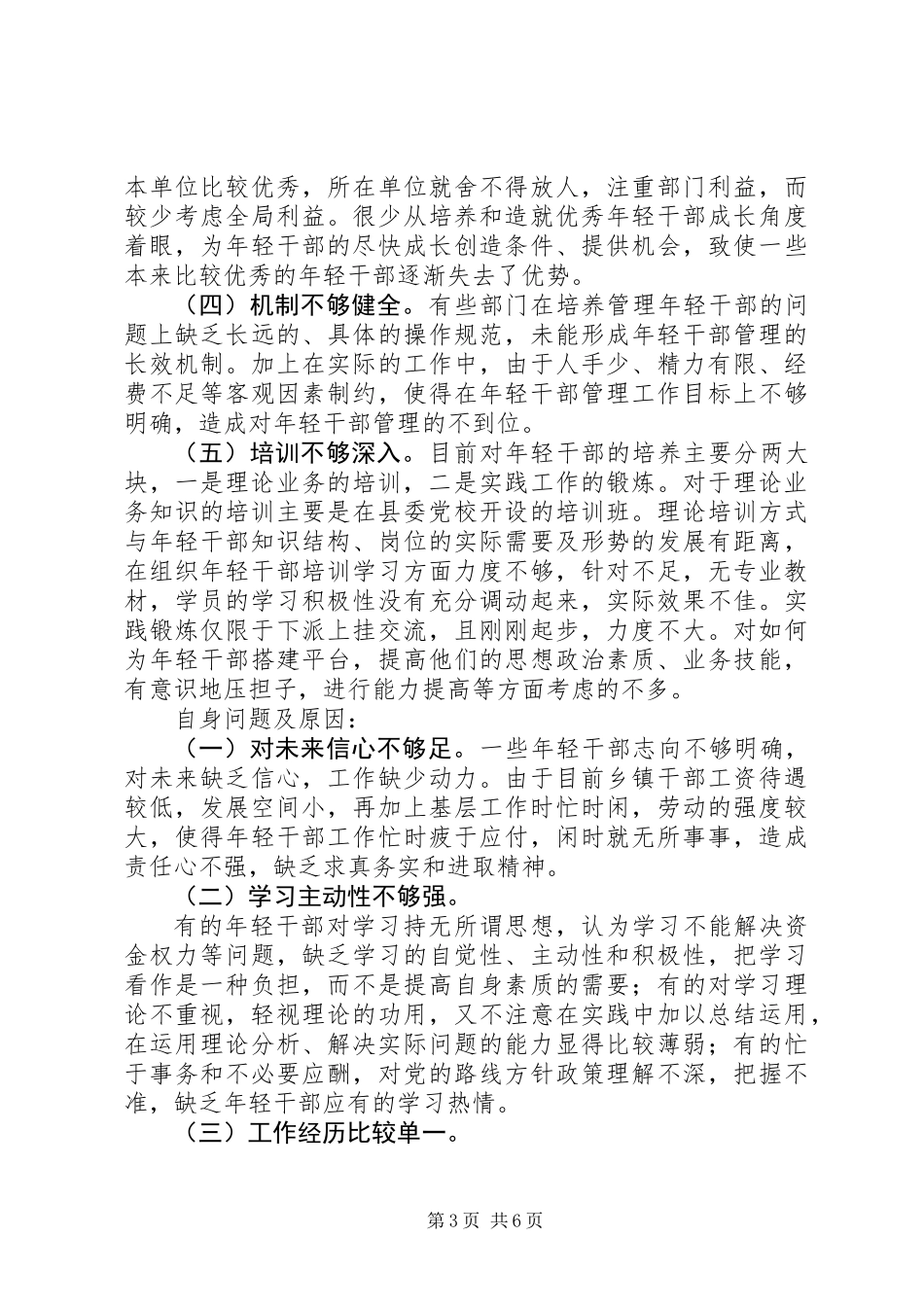 关于年轻干部培养管理的调查与思考_第3页