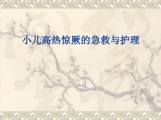 高热惊厥的急救及观察护理